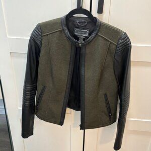 Like New Women's Danier Leather Mixed Jacket - Size XS